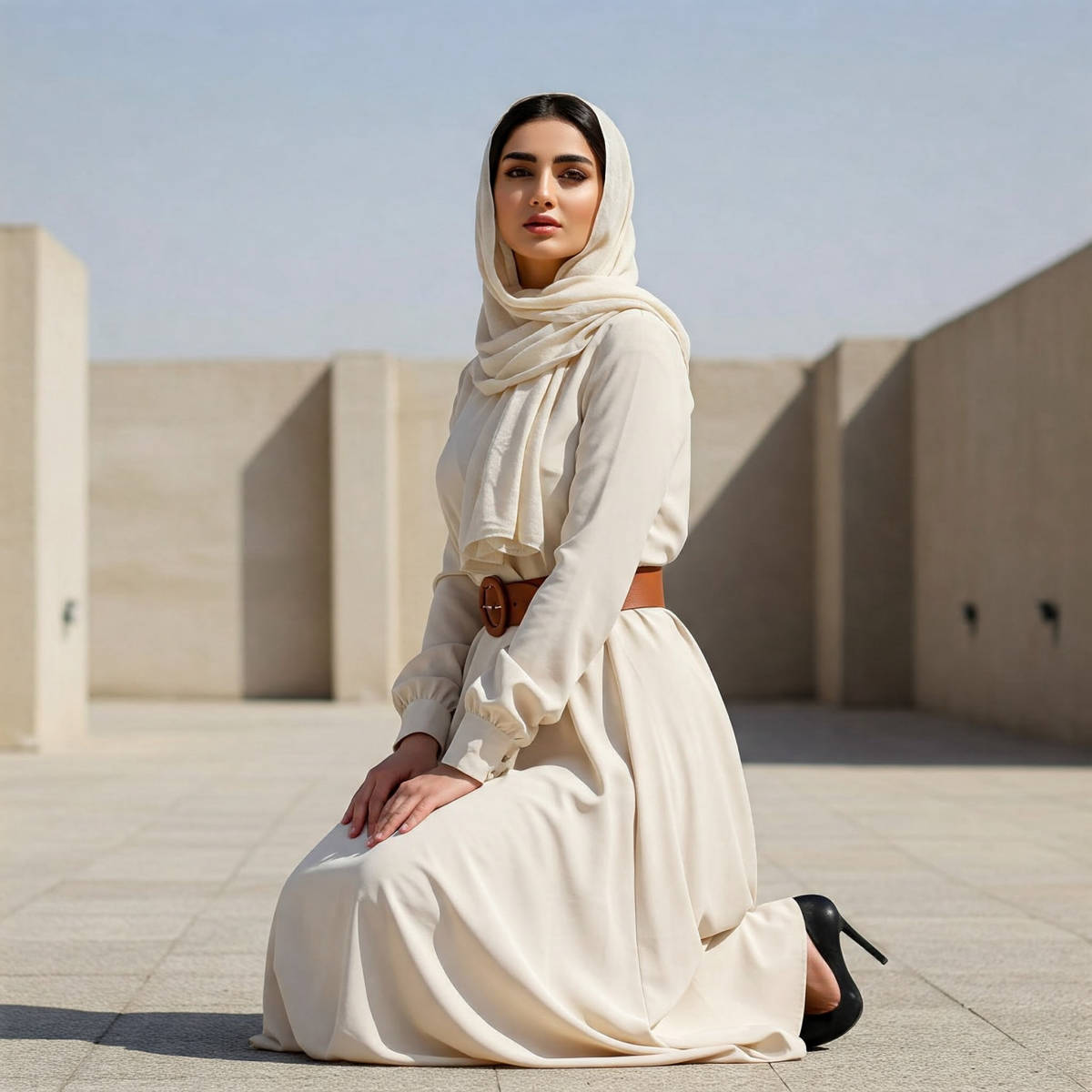 زانو بزن ولی بدنت صاف باشه (Kneeling Upright Pose)