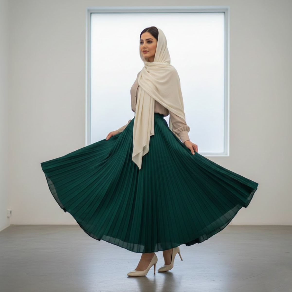 ژست گرفتن لبه دامن