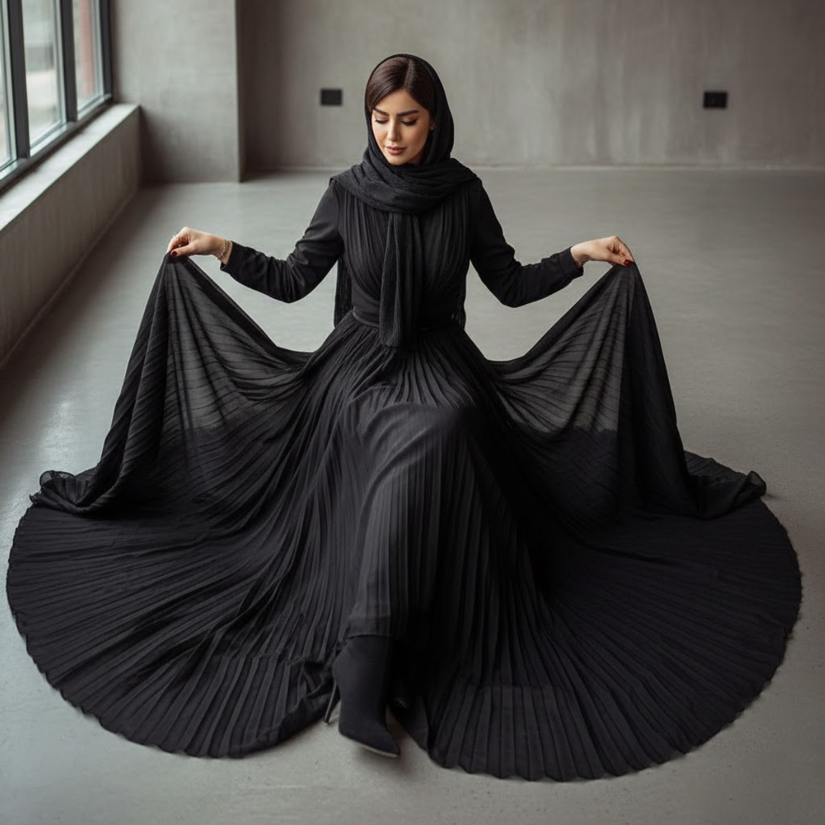 دامن پخش شده روی زمین