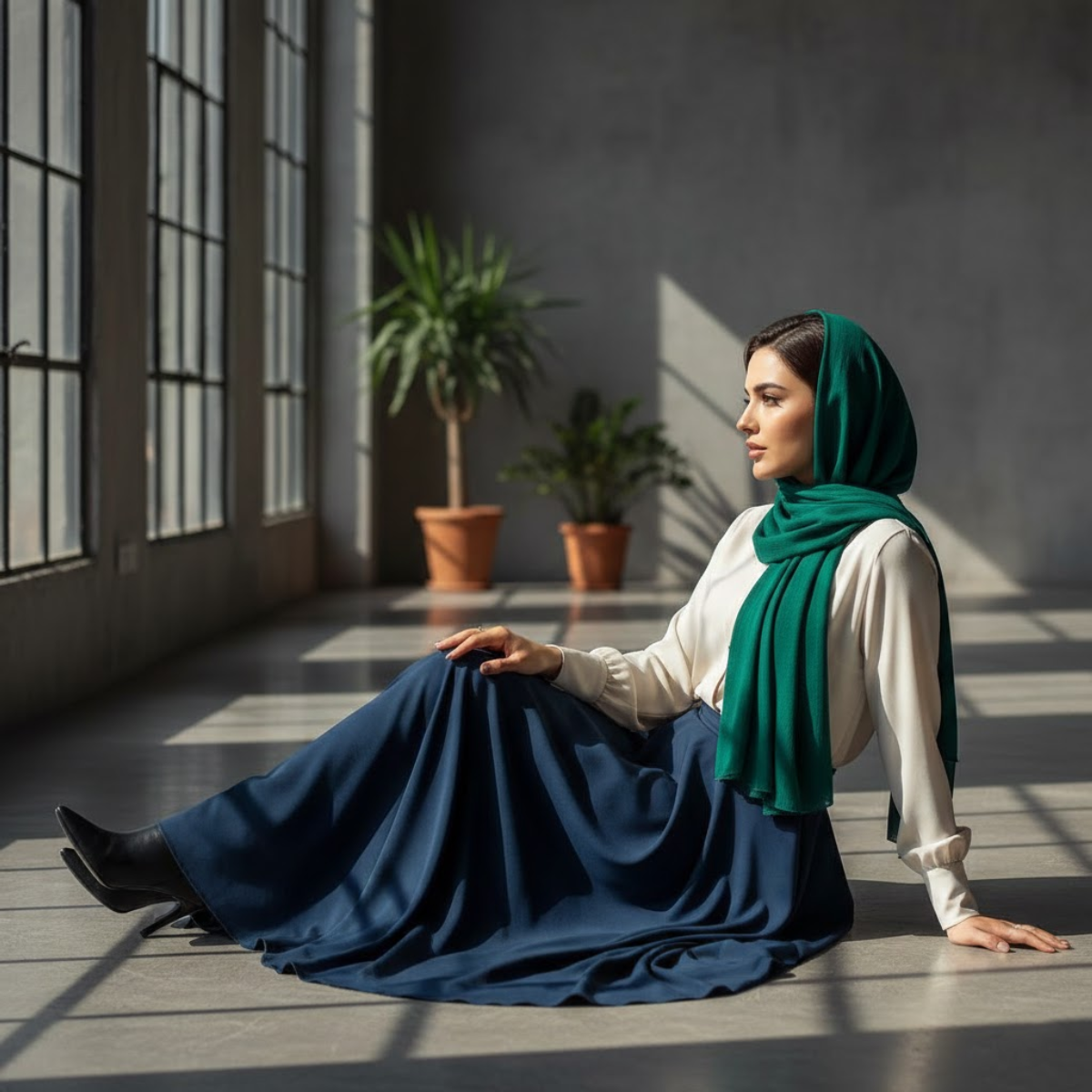 نیم رخ لمیده